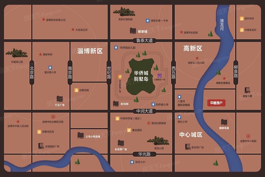 淄博华侨城别墅岛_华侨城别墅岛户型图_地址_华侨城岛