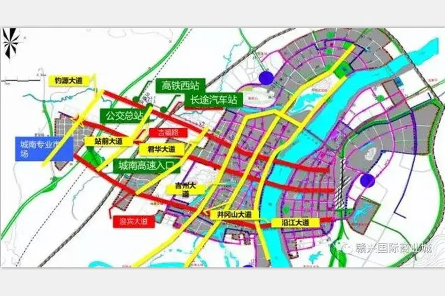 吉州大道等构成项目三横六纵通达路网,快速联络城区以及吉安县,安福县