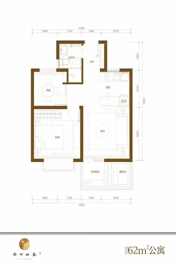 户型图:公寓62㎡