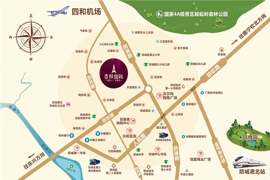 交通图:凯港香槟国际