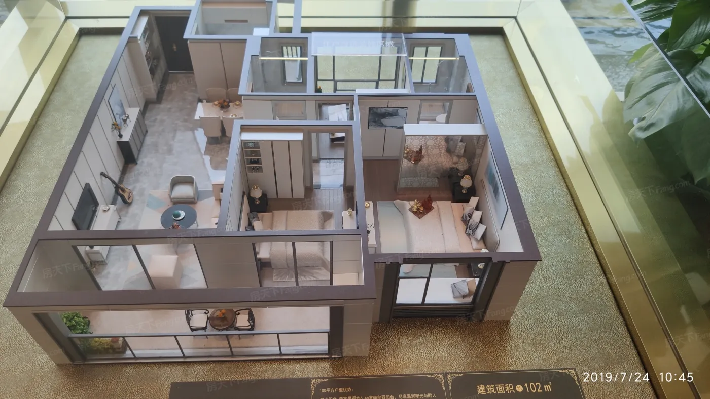 温州吾悦广场·璟悦府3室2厅2卫南朝向3000.00元/月出租