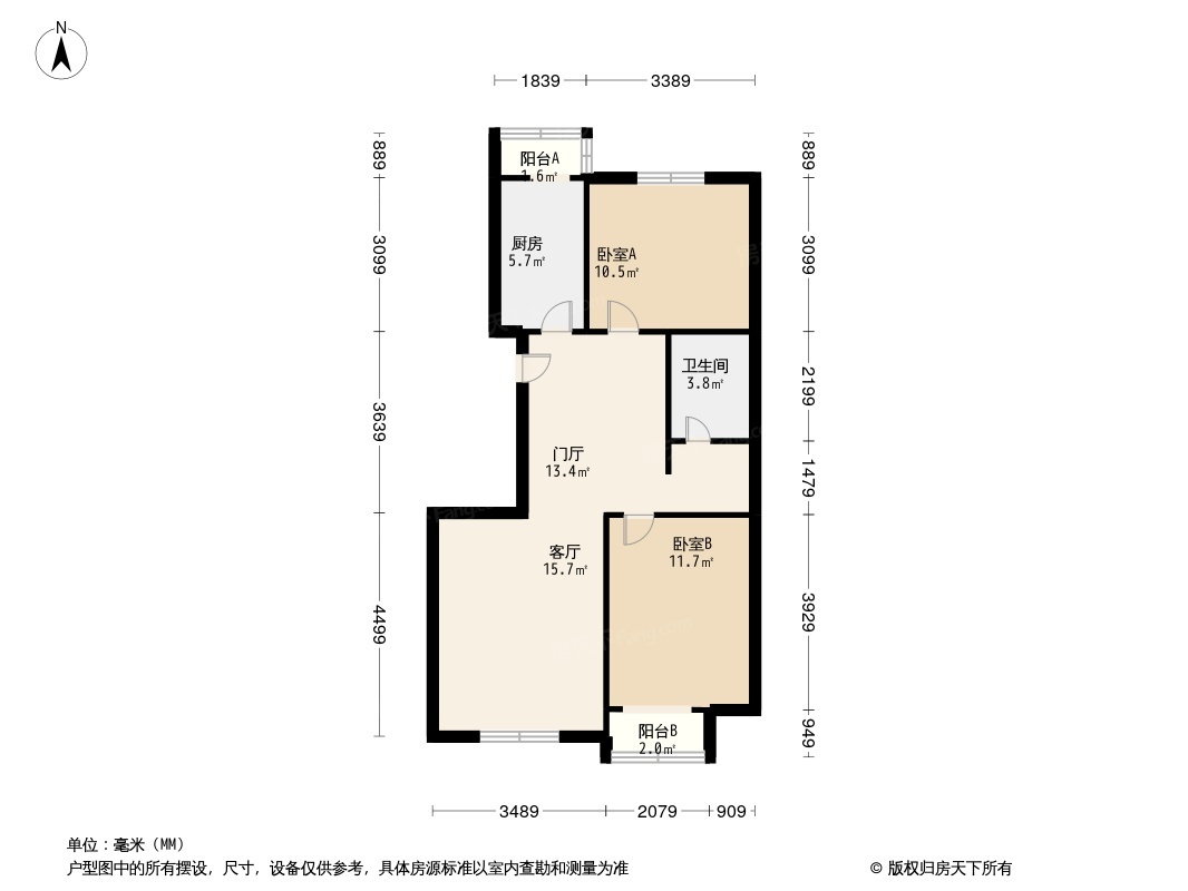 康庄路50号院小区租房,二室一厅,康庄路50号院,大两居