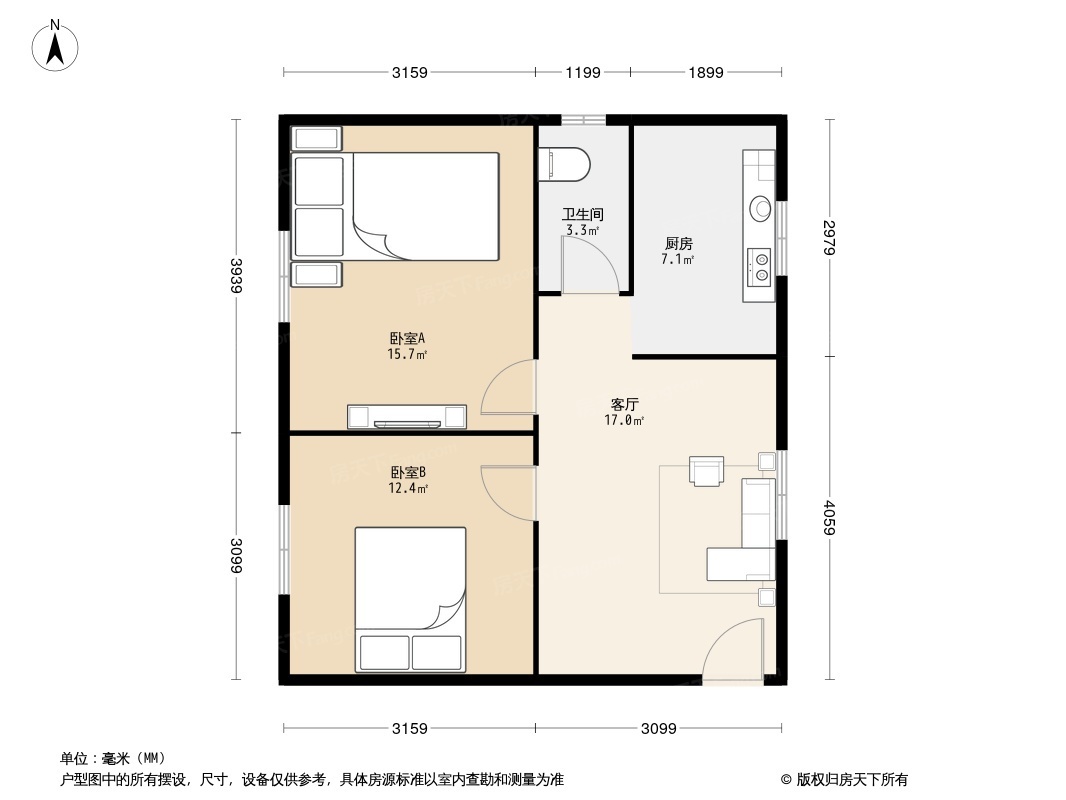 北蜂窝中路甲8号院户型图