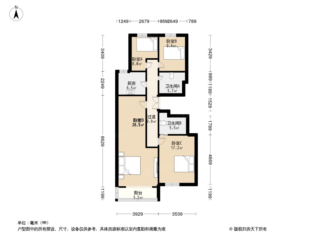 北苑家园望春园户型图