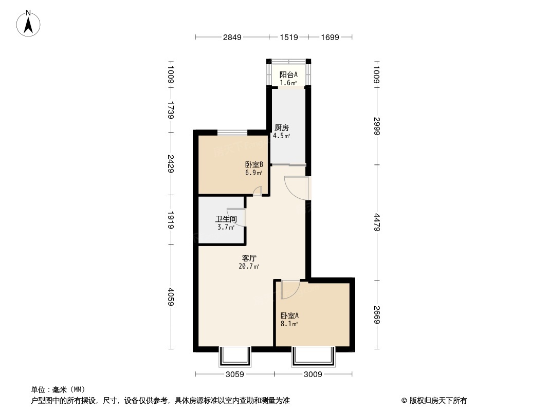 北京北户型图