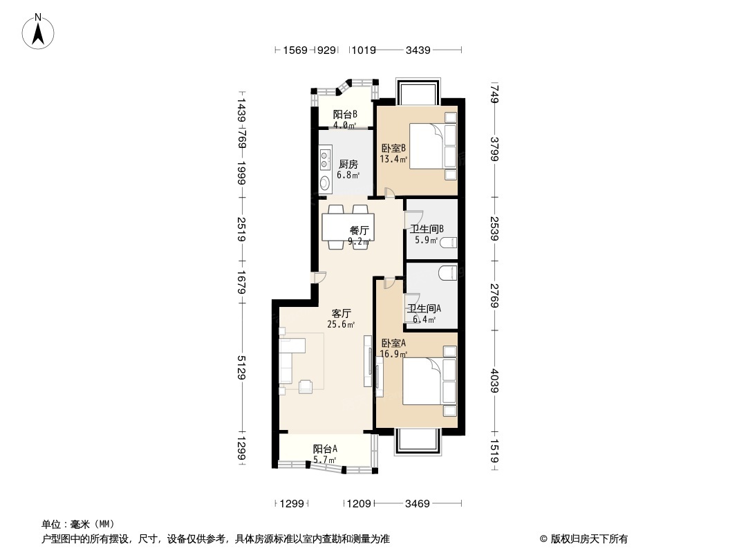 莲竹馨晴户型图