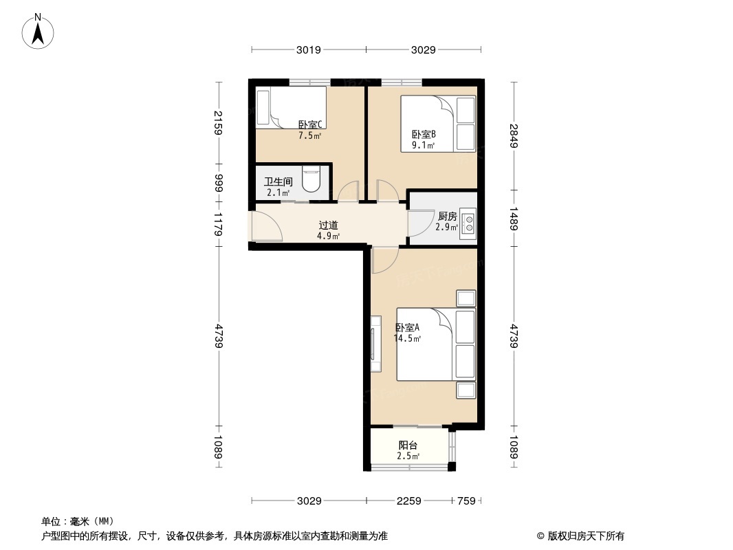 酒厂宿舍户型图