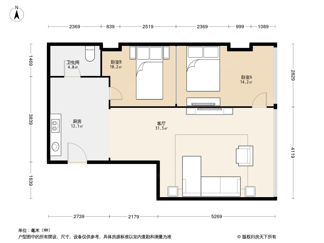 美利山户型图