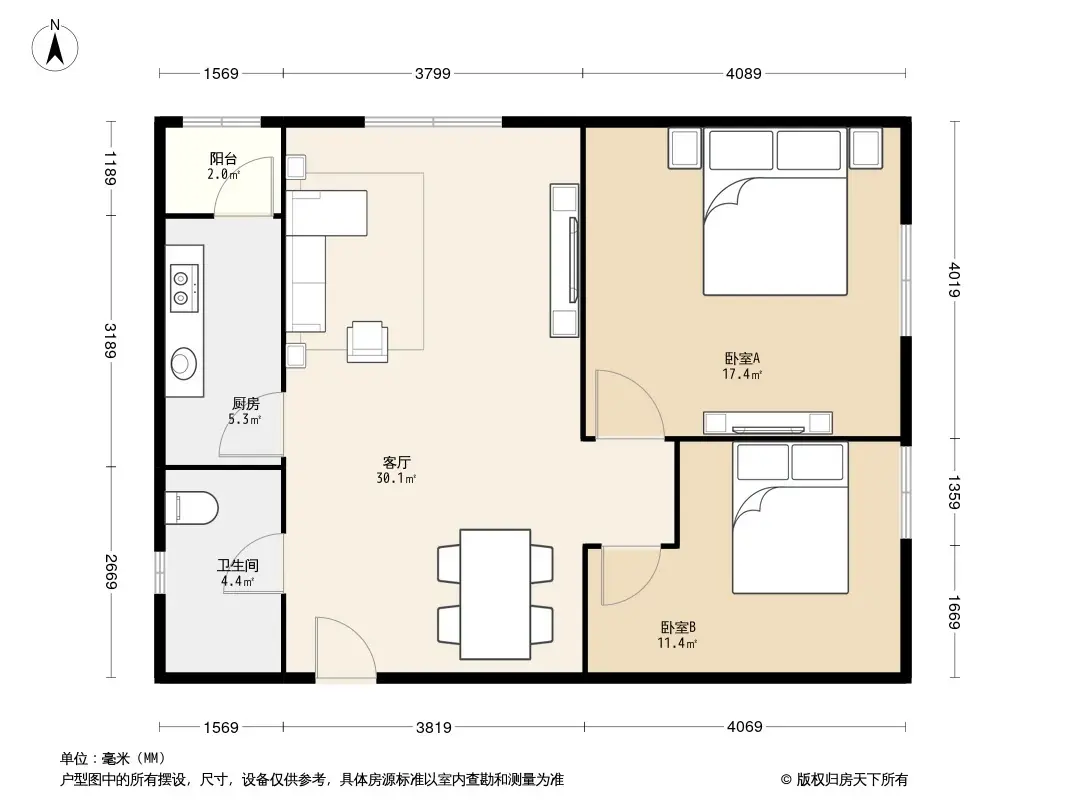 瞰海品筑户型图