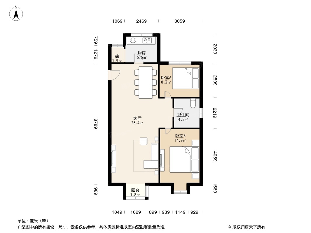 天房美域豪庭户型图