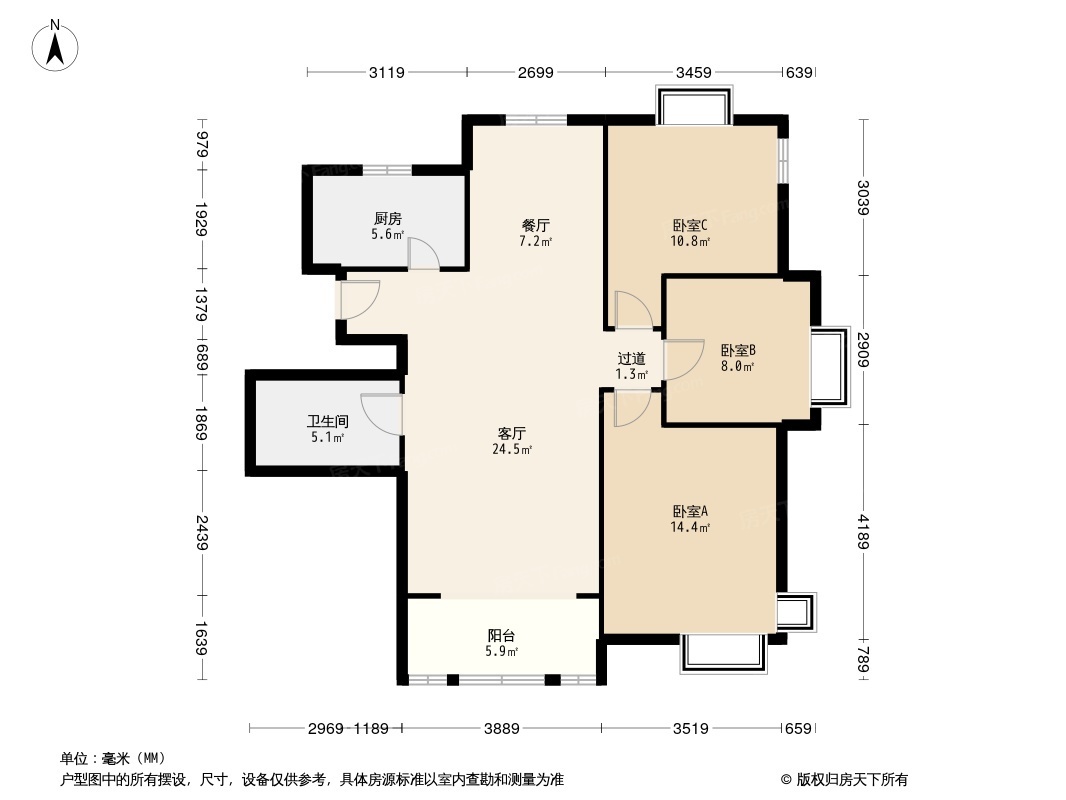 武清五一阳光锦园户型图