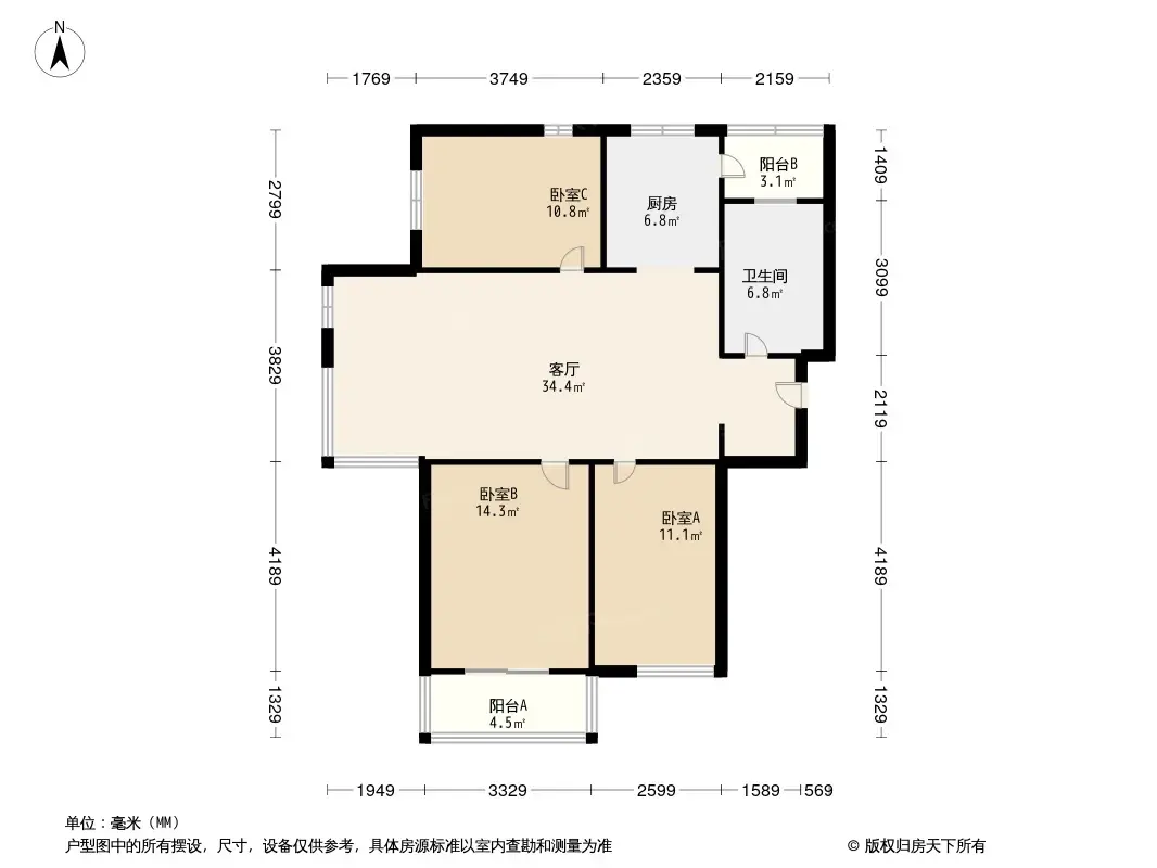 世纪幸福家园户型图