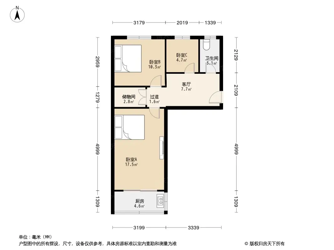 花园里一段户型图