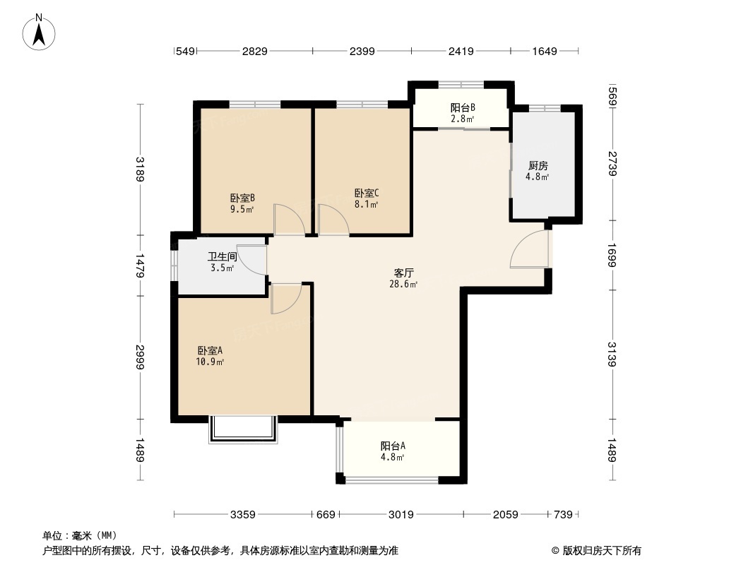 万城聚豪别墅户型图