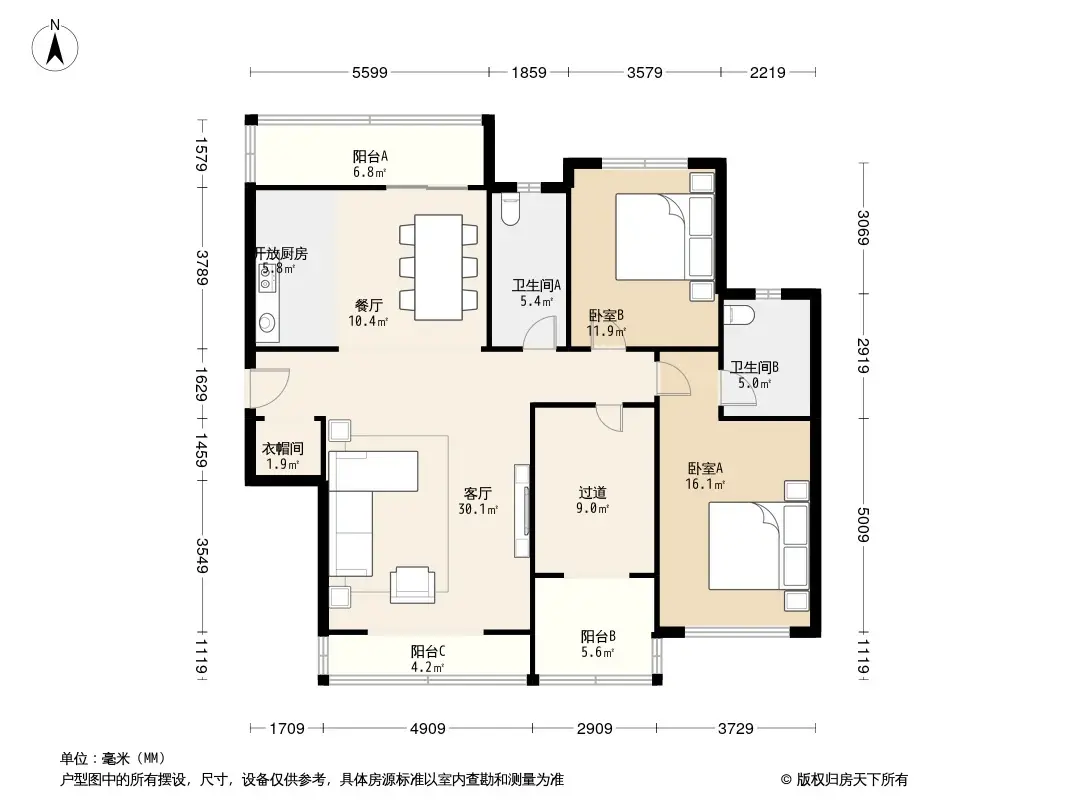 天保悦蓝东轩户型图