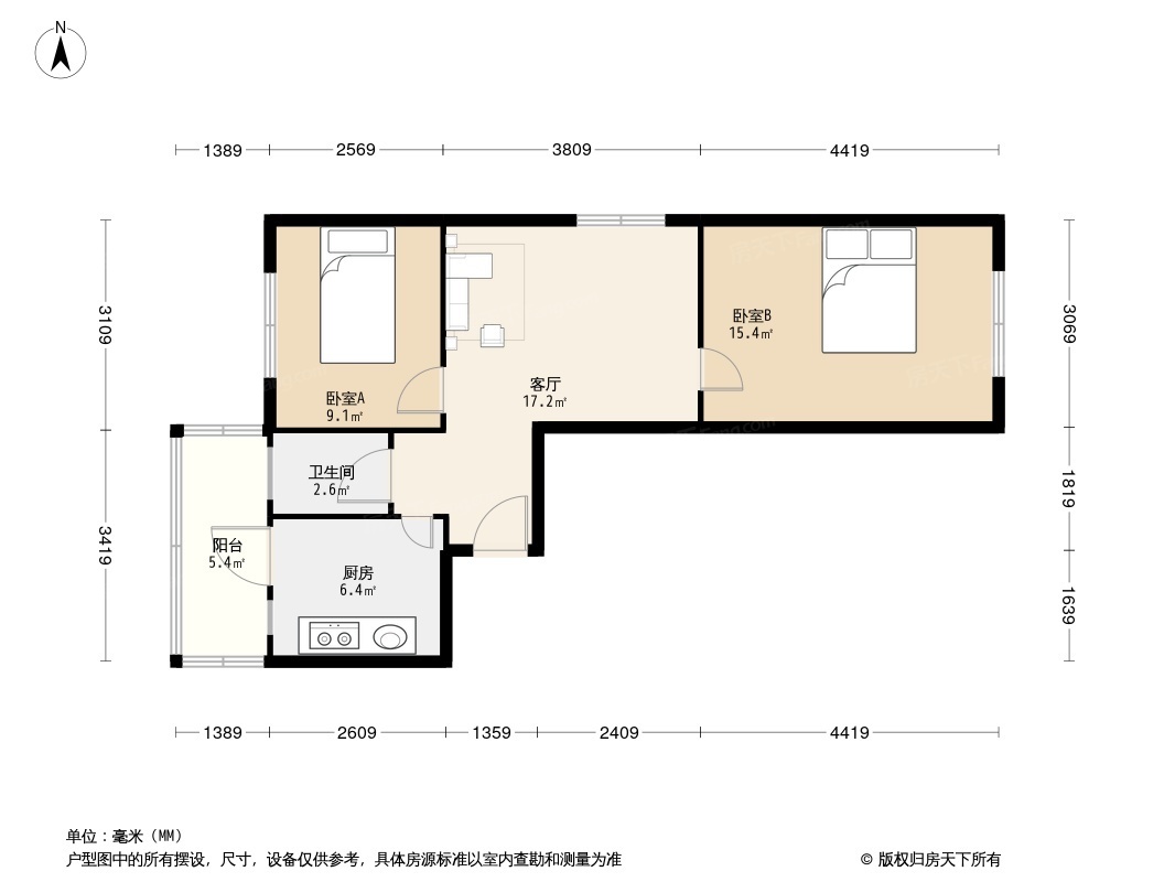 天新北里户型图