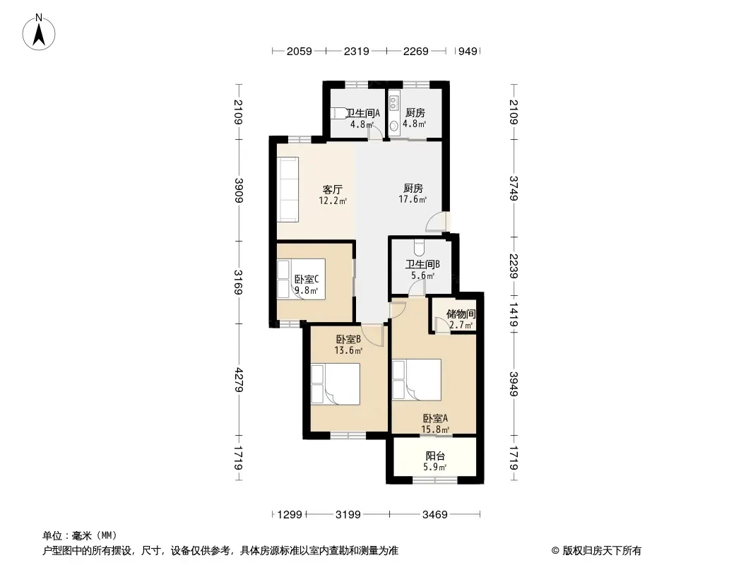 书香晓苑户型图