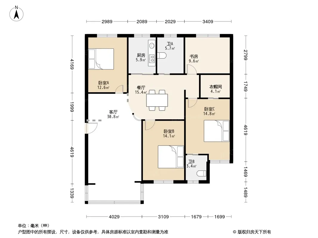 三峰公寓户型图