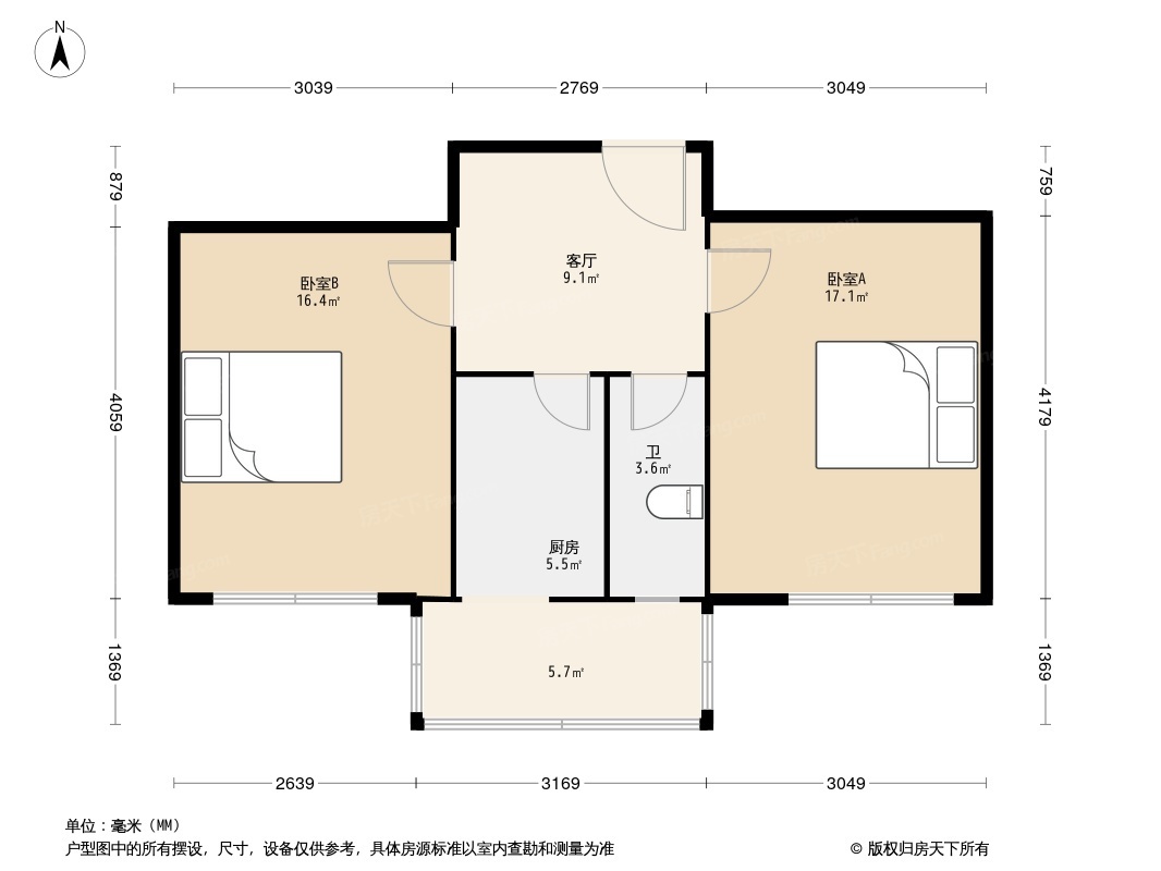 光华路棉二宿舍户型图