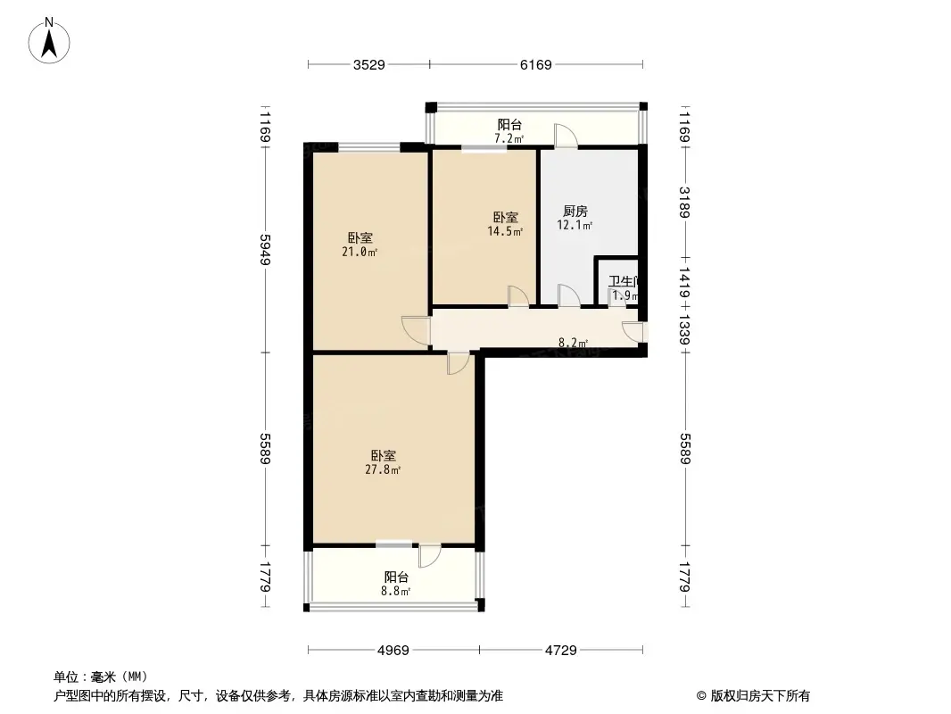 棉一宿舍户型图