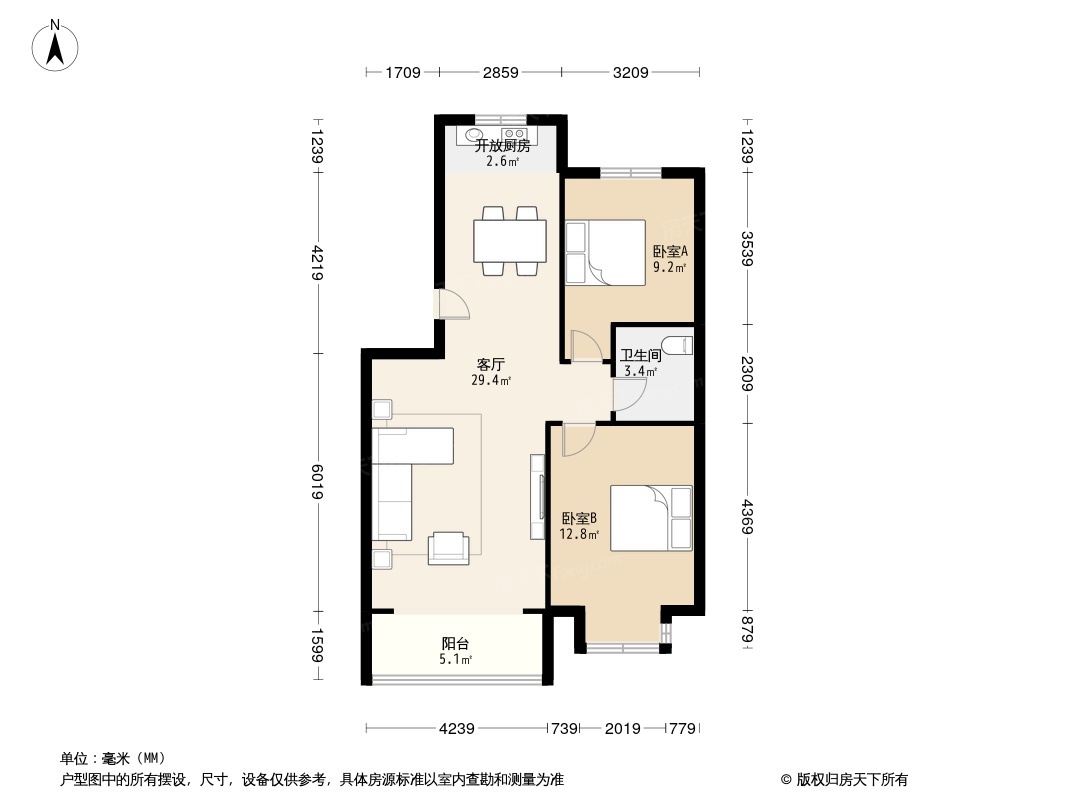 西元庄六期户型图