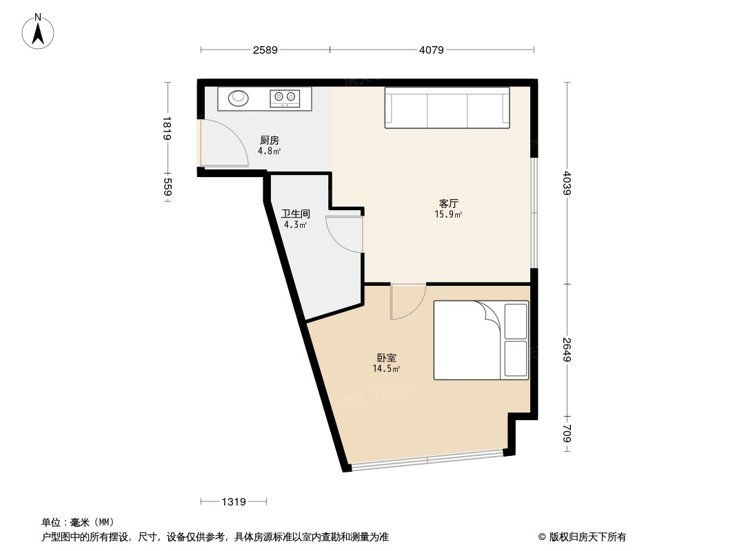 观园国际公寓户型图