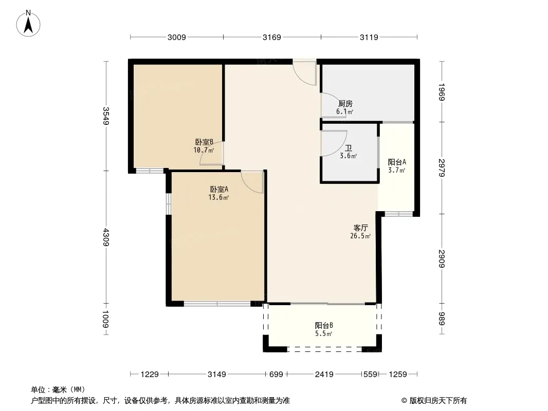 新雅黄金苑户型图