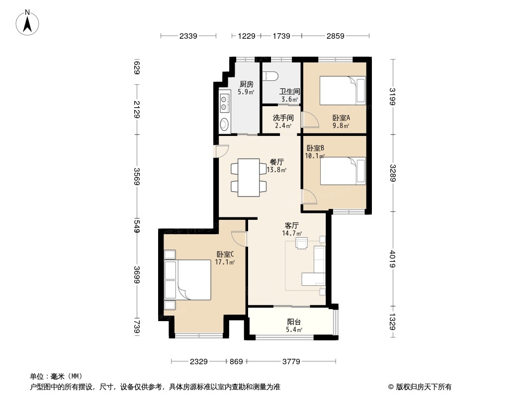太河公寓户型图