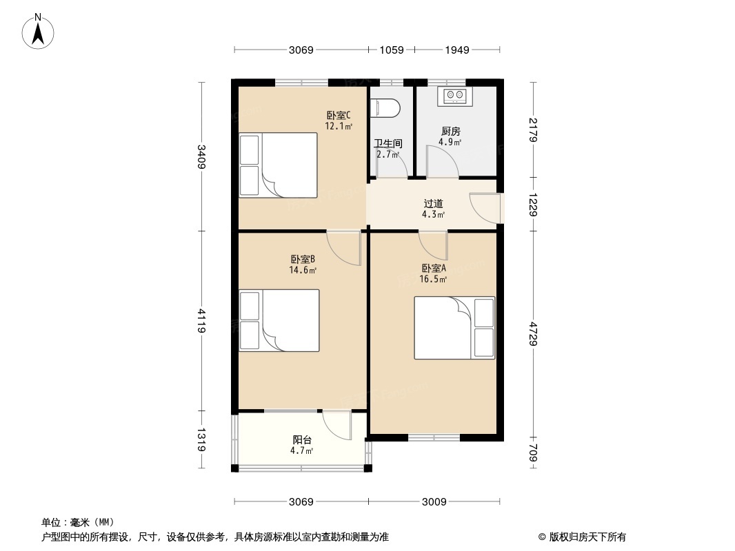 实验中学家属院户型图