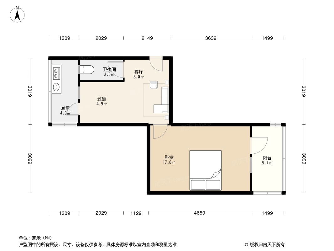 跃进路食品公司宿舍户型图