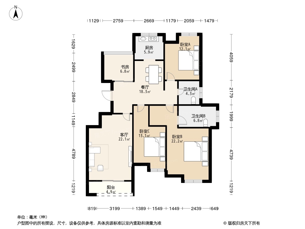 新里卢浮公馆三期户型图