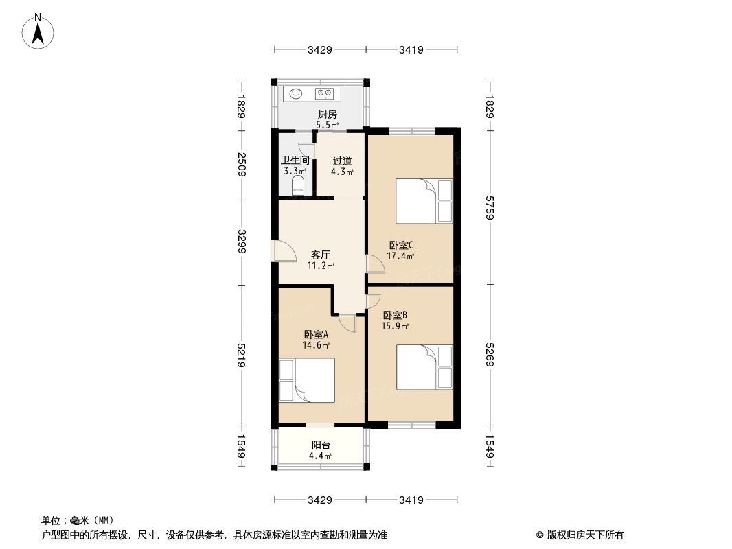 省建材宿舍户型图