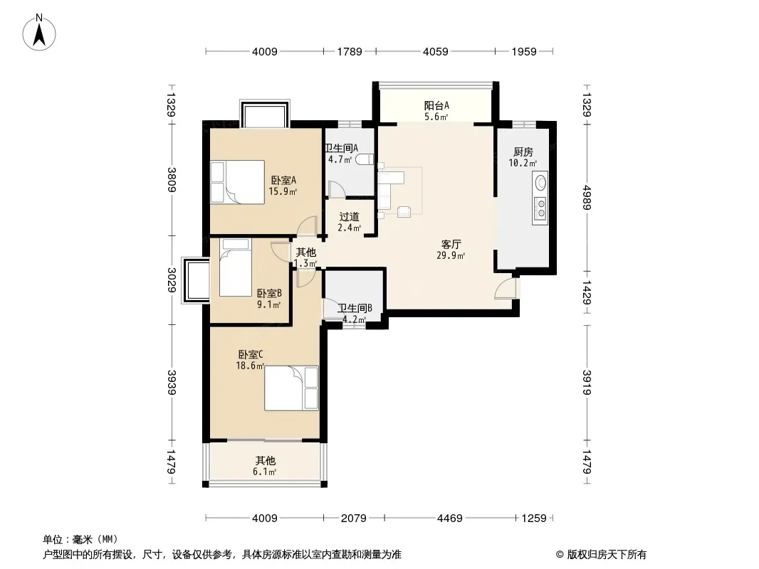 岳银欣苑户型图