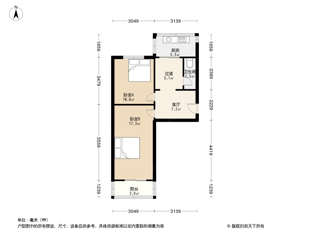 塑料皮革制品厂宿舍户型图