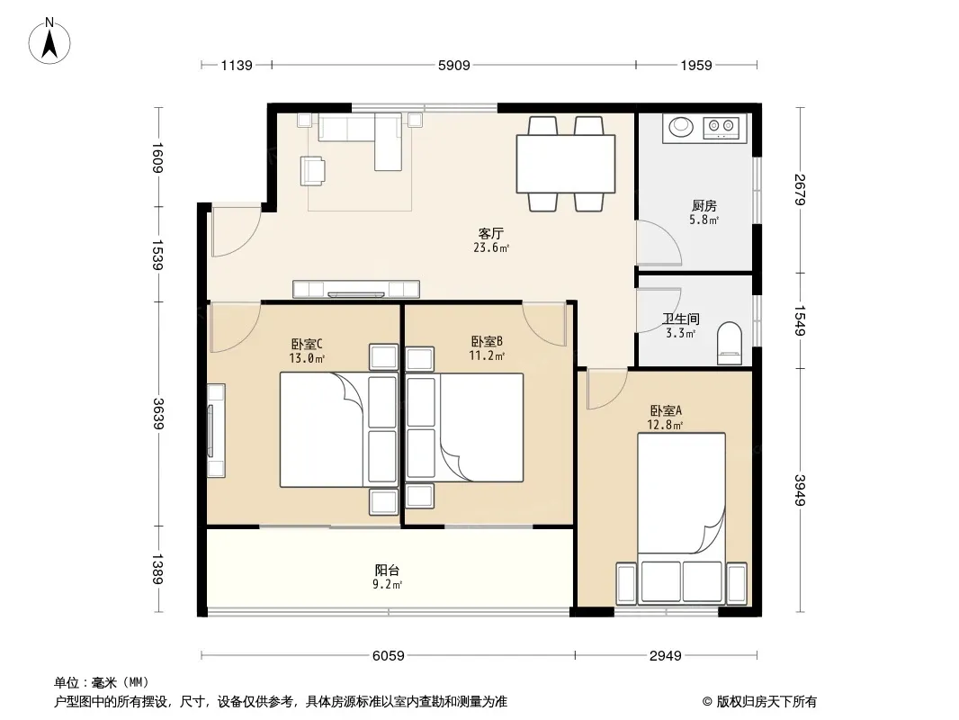 双银花园户型图