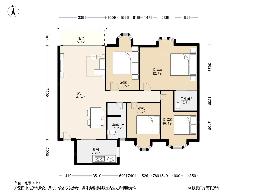 宝鸿苑户型图