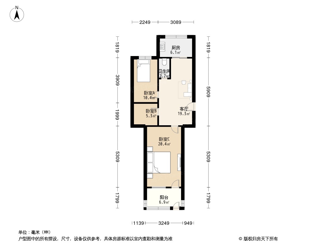 机车大厂宿舍户型图