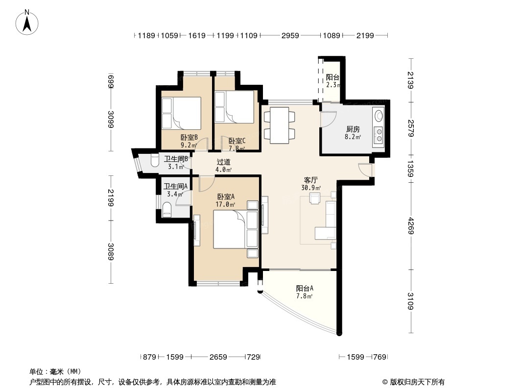 阳光带海滨城二期户型图