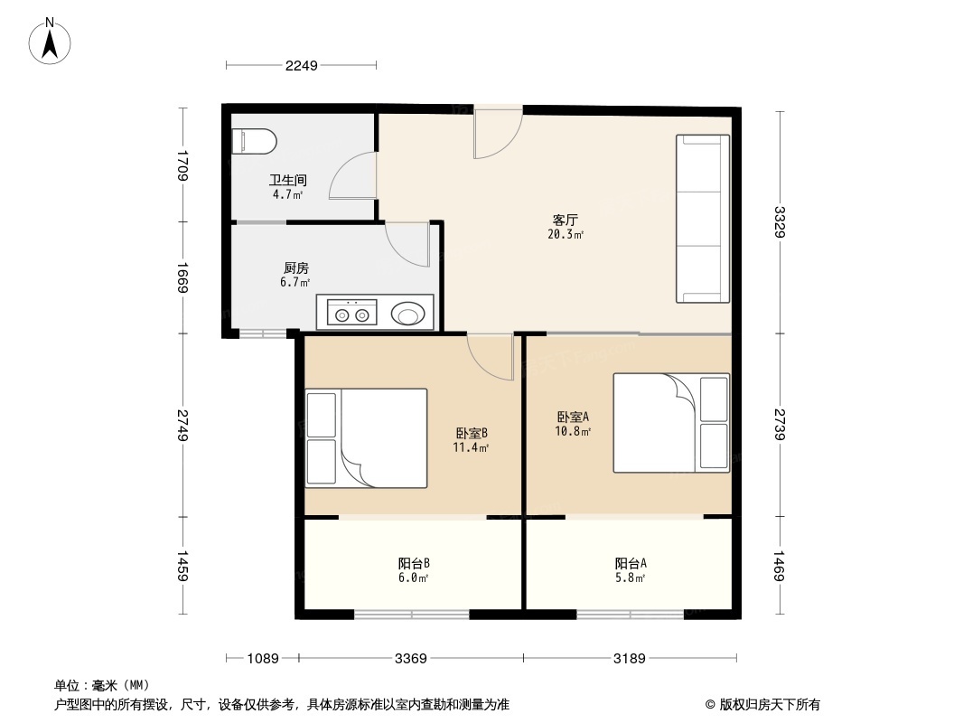 丁豪蓝调国际户型图