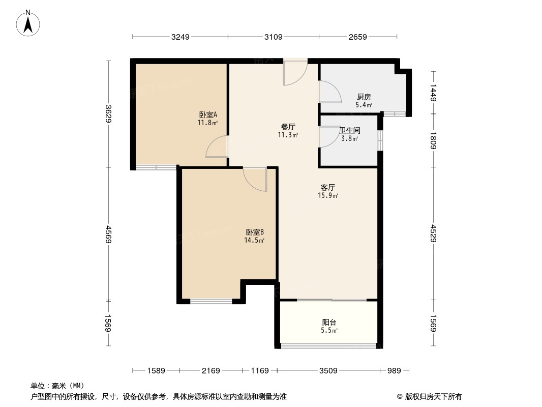 北辰天都户型图