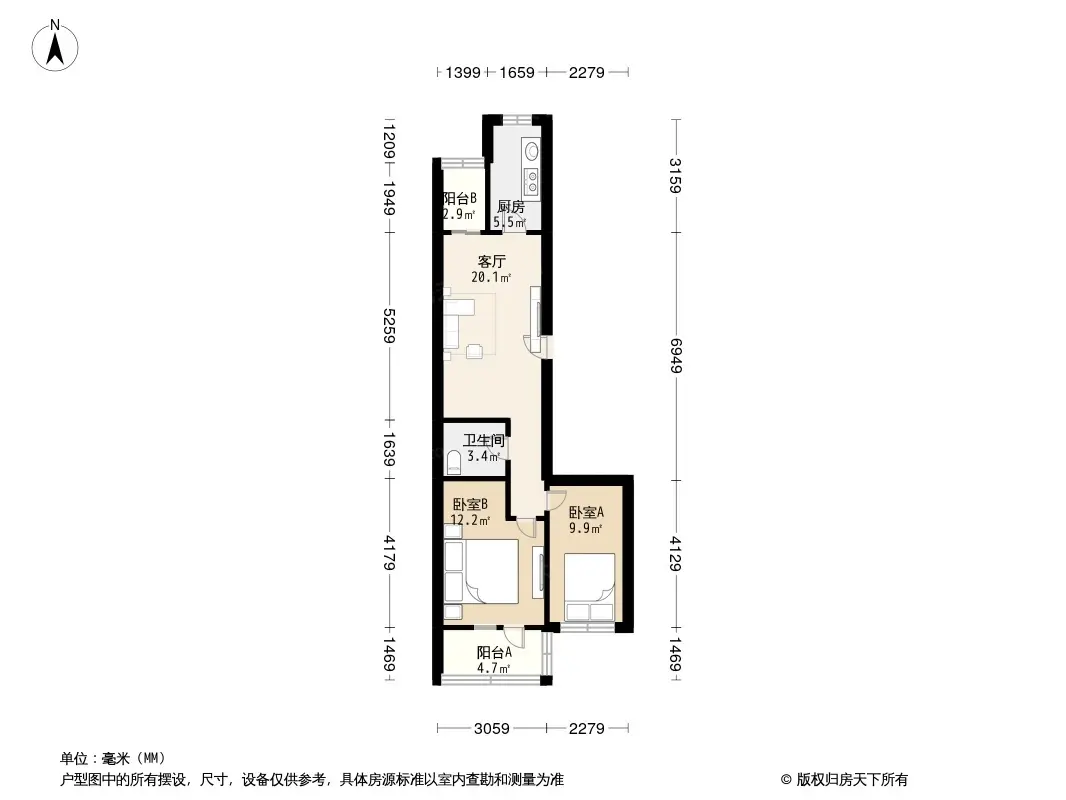 芍药居5号院户型图