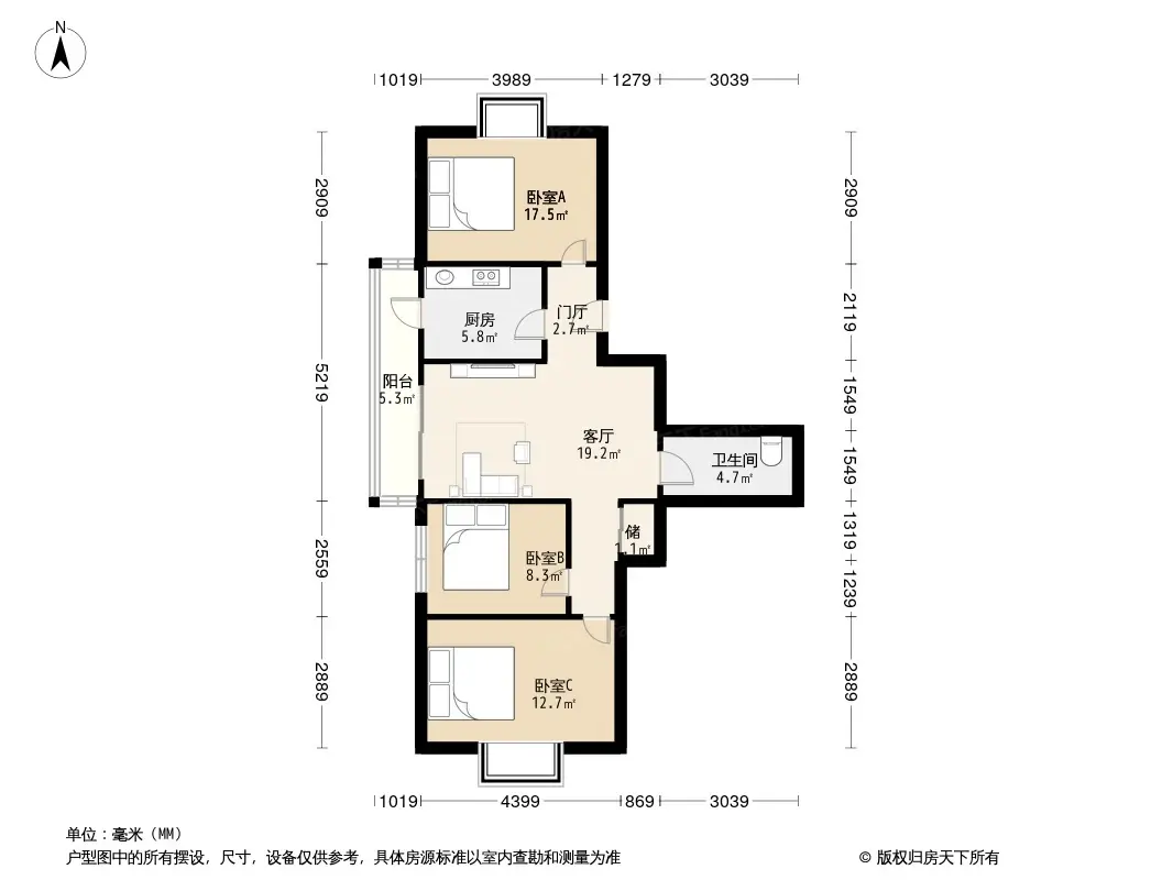 香饵胡同户型图