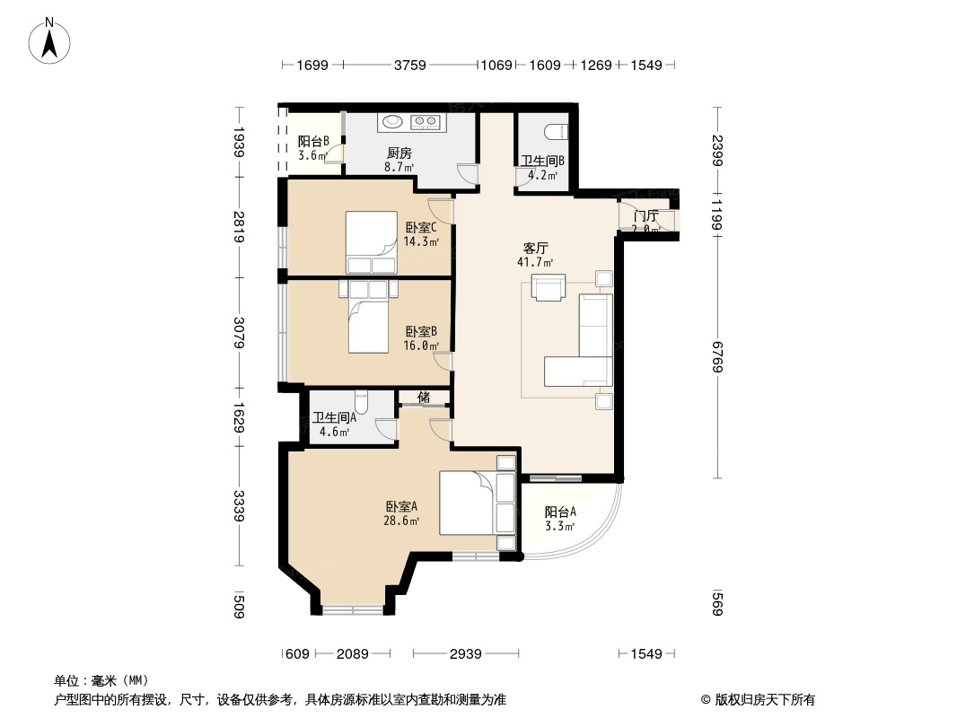 锦湖园公寓户型图