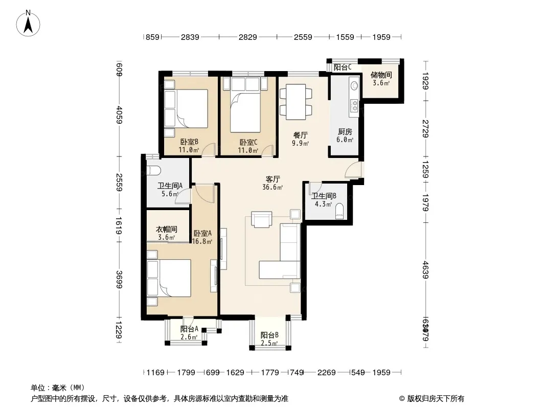 玺萌公馆户型图