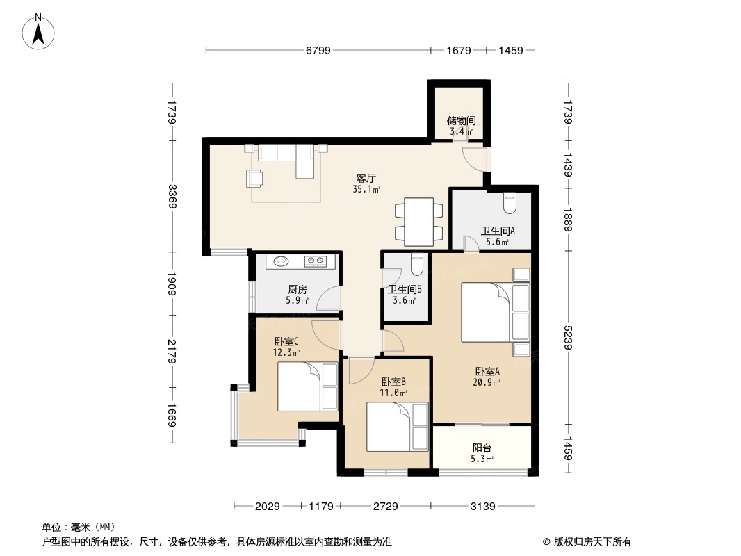 城市亮点户型图