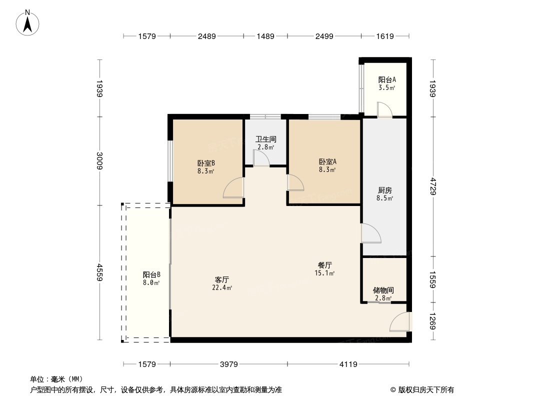 保利中环广场公寓户型图