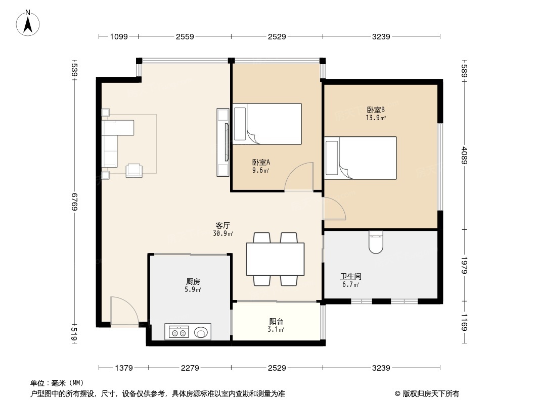 恒通云鼎国际公寓户型图