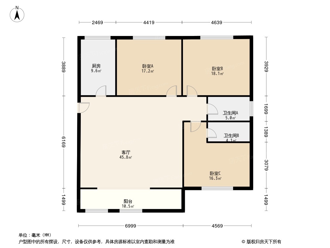 江汉雅苑公寓户型图