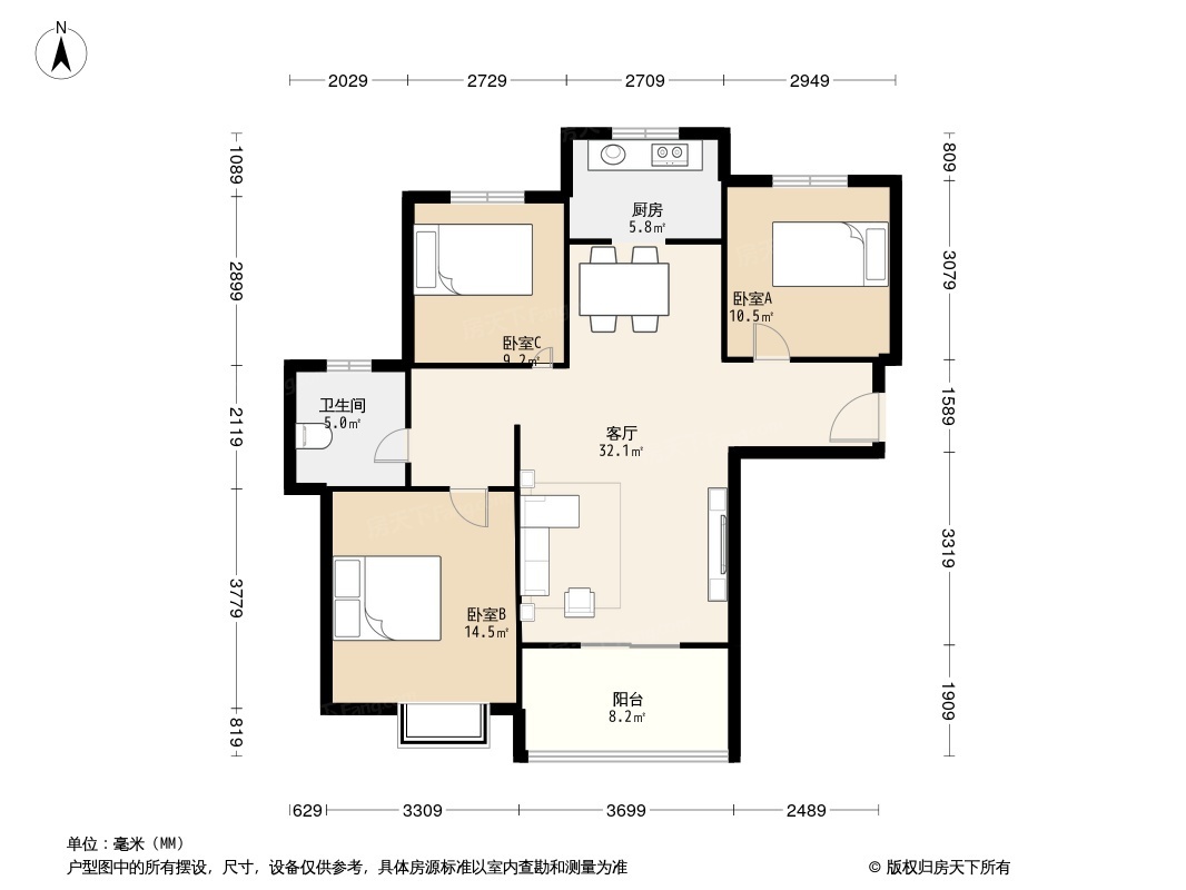 卧龙丽景湾三期户型图