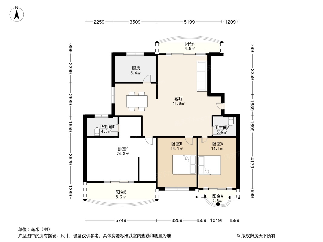 邦华公寓户型图